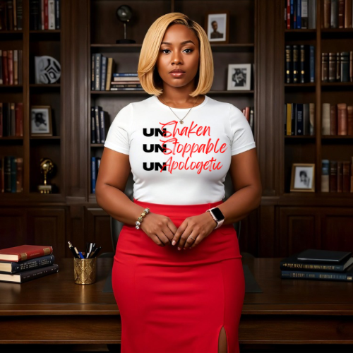 UnShaken, UnStoppable, Unapologetic-White Shirt